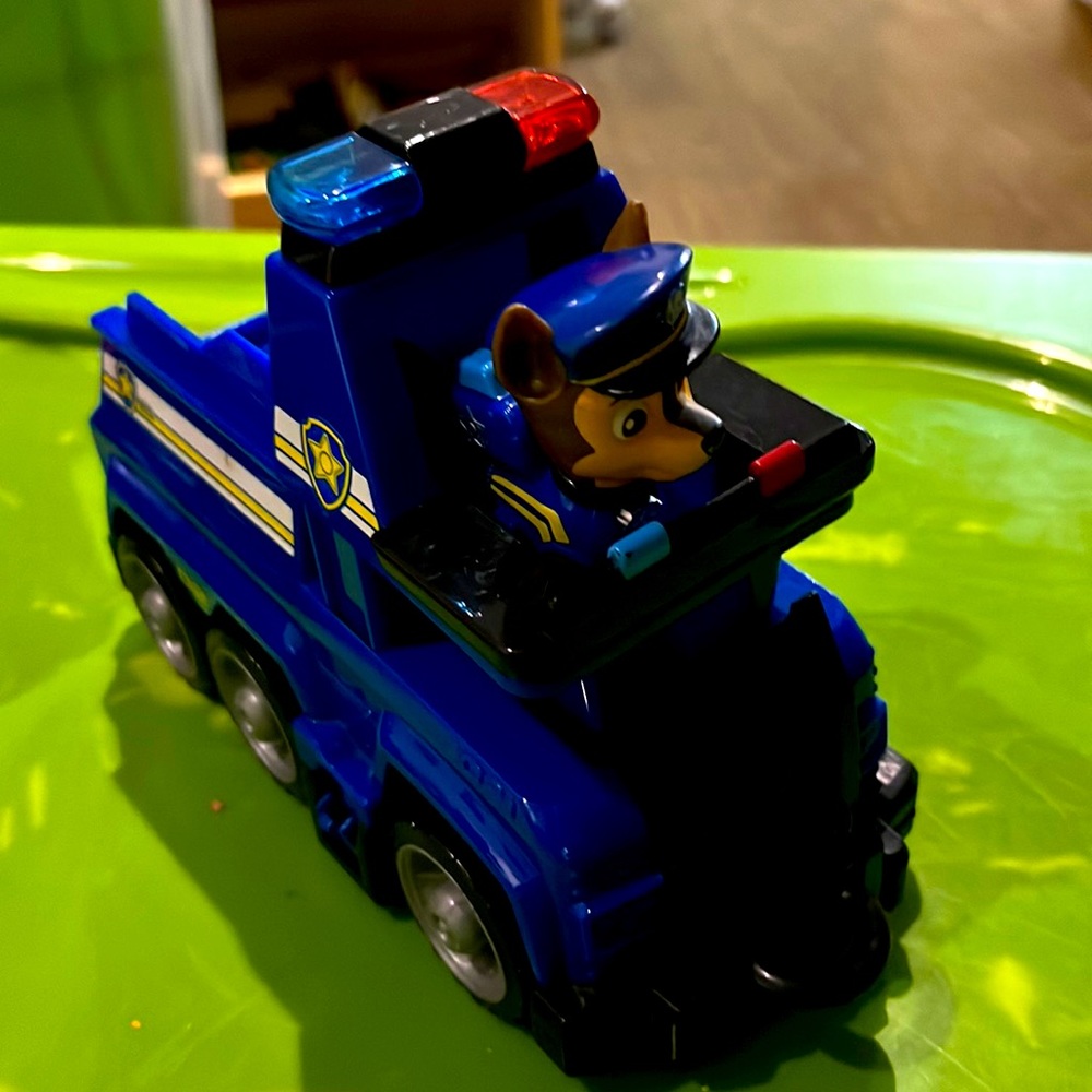 Paw patrol chase in cruiser
